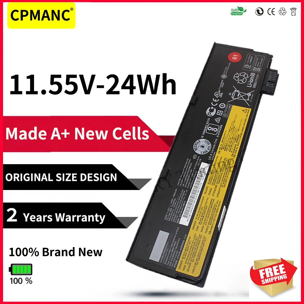 

Аккумулятор CPMANC 11,55 в 24 Вт/ч для Lenovo ThinkPad T470 T480 T570 T580 P51S P52S 01AV423 01AV424 01AV425 01AV426 01AV427 01AV428