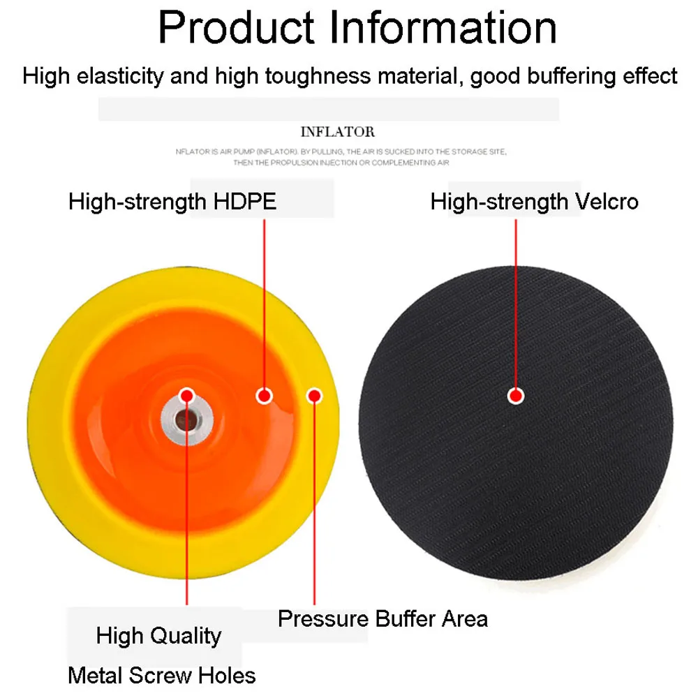 4/5/6/7inch Backing Plate M14 M58 Sanding pad Backer 100/125/150/180mm Plastic Backer Pads For Grinder Machine and Polish Pads