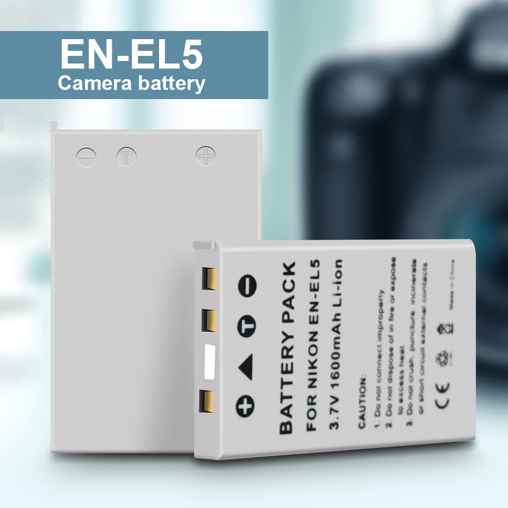 PALO-batería para cámara Digital, EN-EL5 de 1600mAh EN EL5 ENEL5 para Nikon Coolpix P4 P80 P90 P100 P500 P510 P520 P530 p5000 P5100 5200
