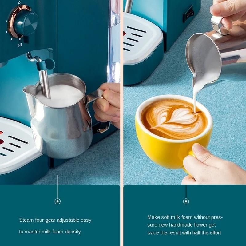 Donlim اسبريسو 20bar ماكينة القهوة شبه التلقائي مقهى مسحوق كابتشينو صانع الكهربائية DL-KF5400 220 فولت كابتشينو