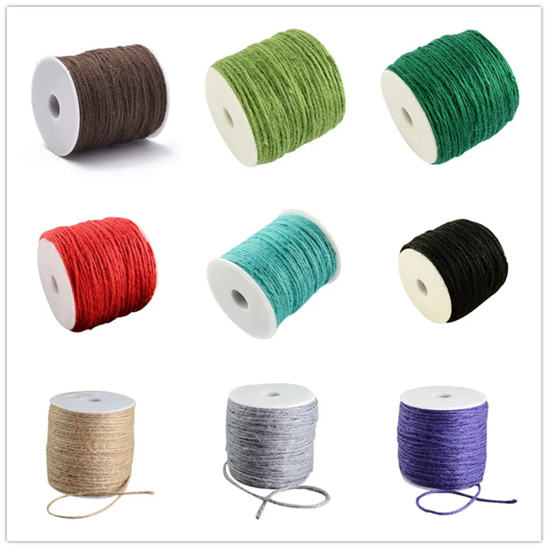 

Pandahall Colored Hemp Cord 2mm 3-Ply Cord Thread for Jewelry Making, 100m/Roll