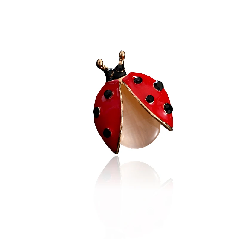 Ladybug Enamel Brooch Insect Brooch Fashion Women Banquet Poly Clothes Jewelry Accessories