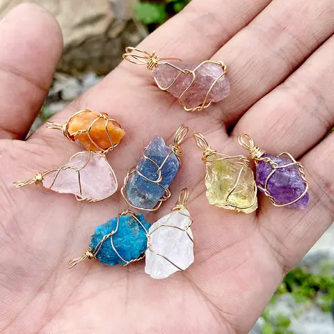 천연 석재 와인딩 자수정 펜던트 불규칙한 모양의 핑크 크리스탈 쿼츠 Druzy 펜던트 DIY 수제 목걸이 액세서리 천연 석재 와인딩 자수정 펜던트 불규칙한 모양의 핑크 크리스탈 쿼츠 Druzy 펜던트 DIY 수제 목걸이 액세서리
