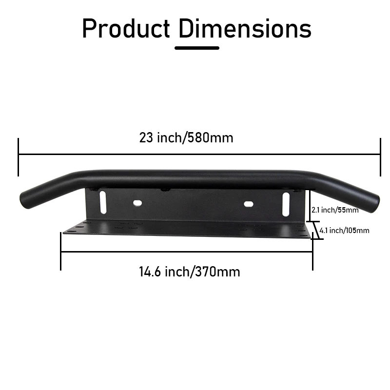 18 20 23in 126W 288W 324W Led Light Bar + Bull Bar Front Bumper License Plate Bracket Wiring kit For ATV 4WD 4x4 Car