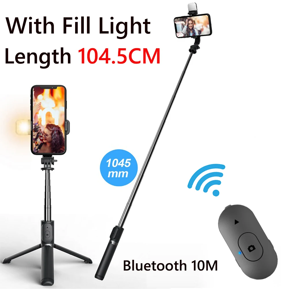 BELK Wireless Bluetooth Selfie Stick Tripod With Fill Light Shutter Remote Control For Iphone Xiaomi Huawei IOS Android