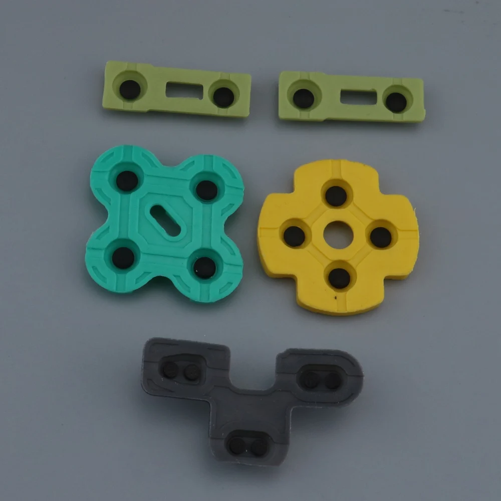 أفضل سعر 1 مجموعة استبدال سيليكون المطاط منصات موصل أزرار اللمسات ل بلاي ستيشن 2 تحكم PS2 إصلاح أجزاء