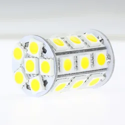 1pcs/lot Led G6.35 Corn Bulb 27LED 5050 SMD12V 24V 4W  Dimmable  3500K 5500K  Spot Light Car