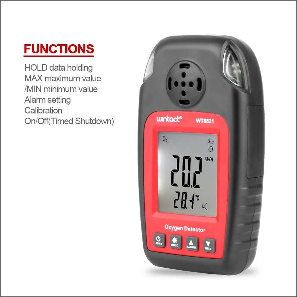 RZ Oxygen Detector Independent Oxygen Gas Sensor Warning-up High Sensitive Poisoning Alarm Detector