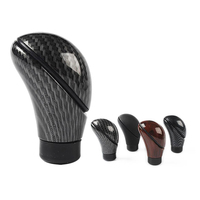 Car Styling Manual Wooden Shift Knob Carbon Fiber Grain High Quality Auto Gear Stick Shift Lever Knob