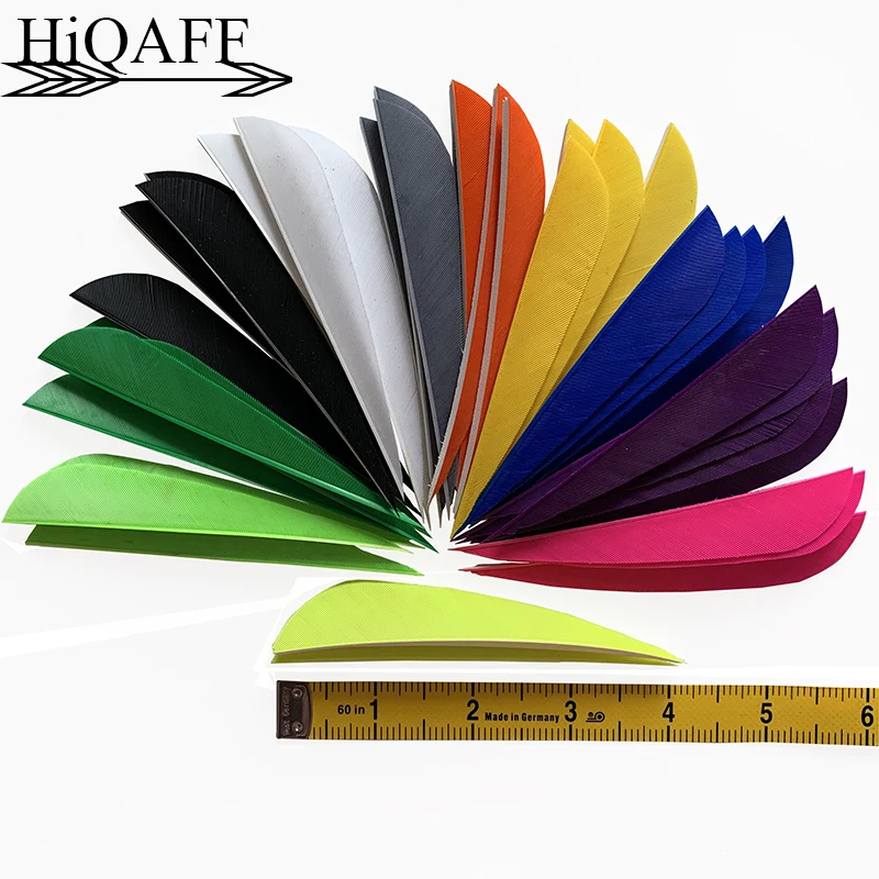 100Pcs Hi-Q 4นิ้ว ShapeTurkey Feather Arrow Fletching ยิงธนูลูกศรล่าสัตว์อุปกรณ์เสริม