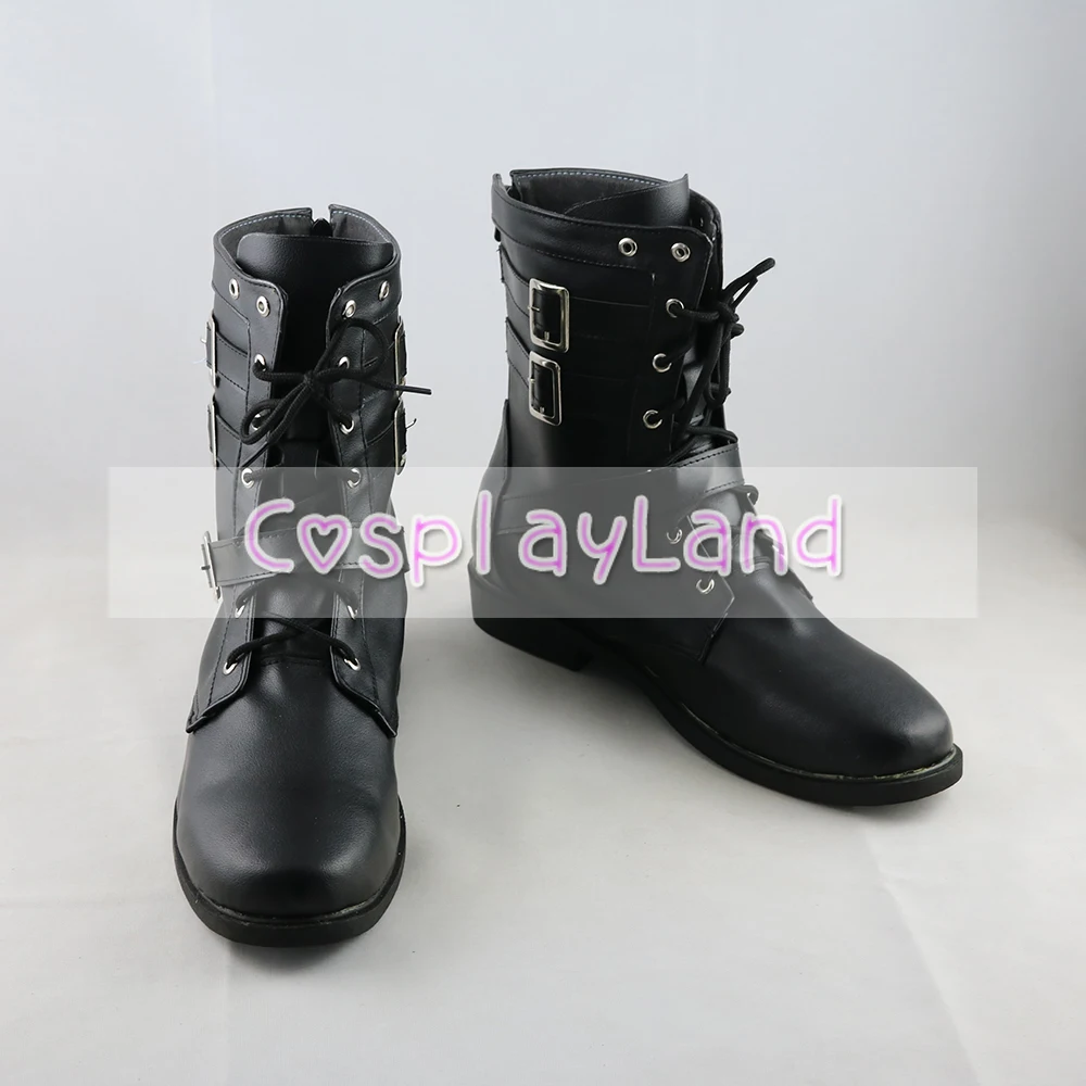 Kingdom Hearts 3 Yozora Black Cosplay Boots Shoes Men Shoes Costume Customized Accessories Halloween Party Shoes