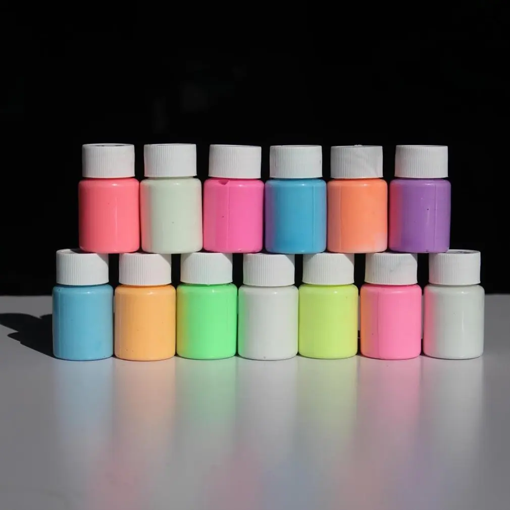 Peinture lumineuse multicolore à haute brillance, liquide Fluorescent étanche et durable, peinture à base d\'eau pour bricolage