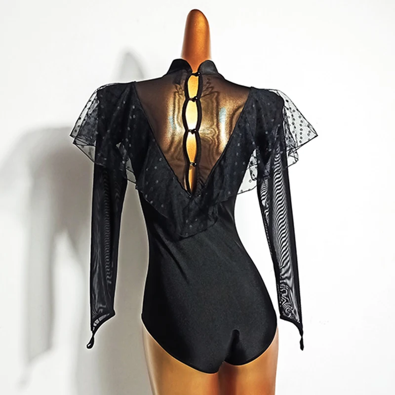 Bodysuit Cho Phòng Khiêu Vũ Cuộc Thi Nhảy Đầm Waltz Vũ Điệu Tango Áo Chuẩn Flamenco Mặc Trang Phục Tùy Chỉnh D1114 Cơ Thể