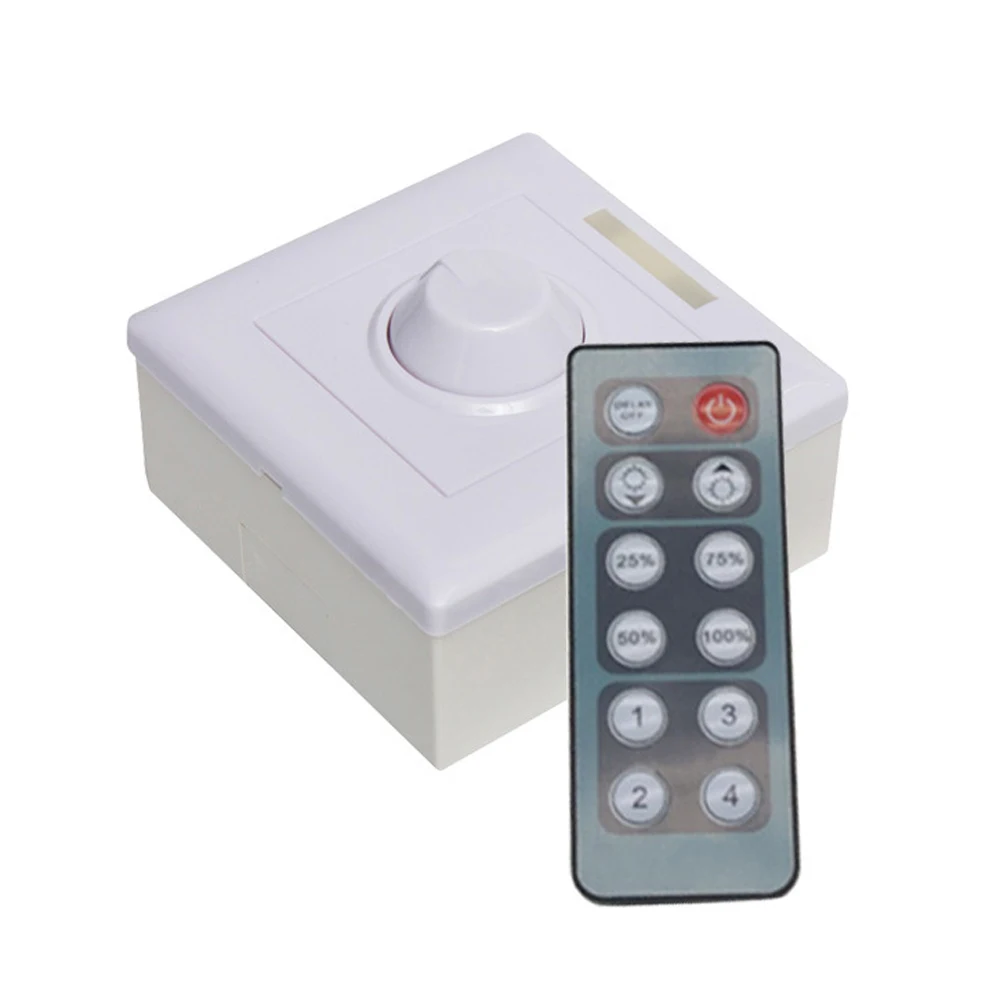 DC 12V 24V 16A IR LED Dimmer Switch Brightness Controller for single colort+IR Remote Controller