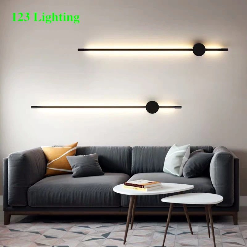 

Remote Control Dimmable LED Wall Lights Black Body Living room Bedroom Wall Sconce Geometric Art 110/220V Loft Wall Decoration