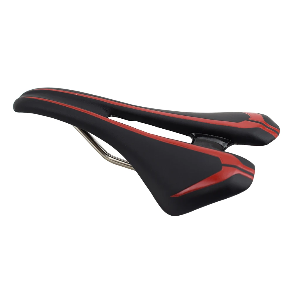 Newest Titanium Rail MTB Saddle Seat 275x143/155mm PU Leather Hollowed Cr-Mo Mountain Bicycle Saddle Racing Back Seat