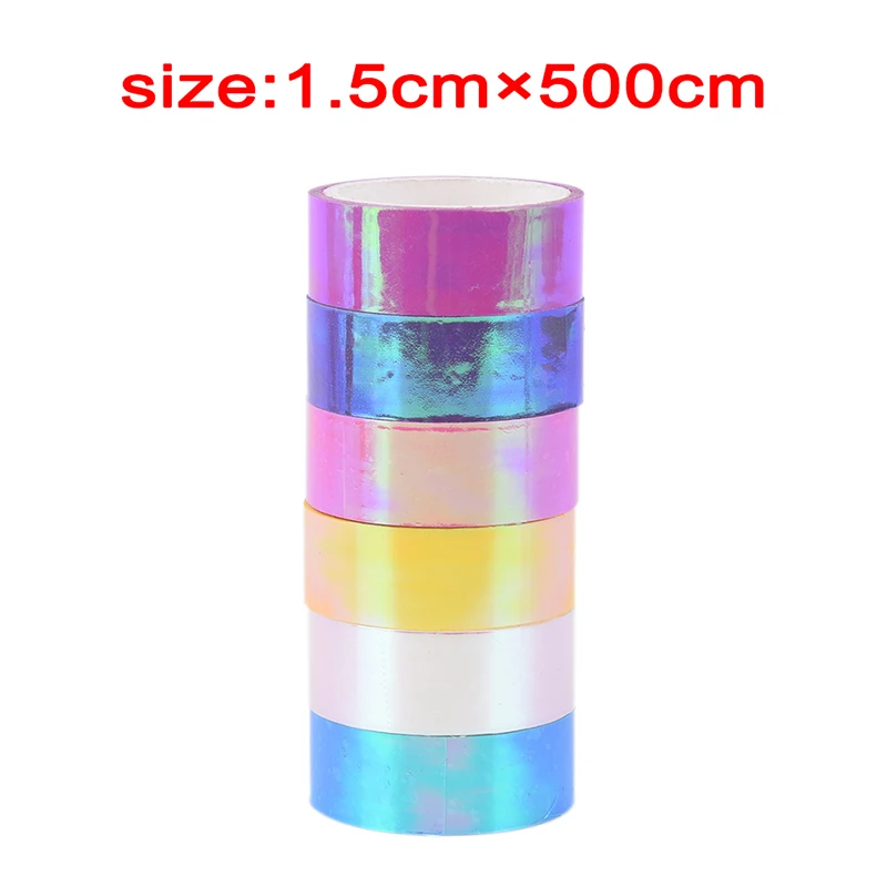 5M Rhythmic Gymnastics Decoration tape Holographic RG Prismatic Glitter Tape Hoops Stick Creative laser gradient waterproof tape