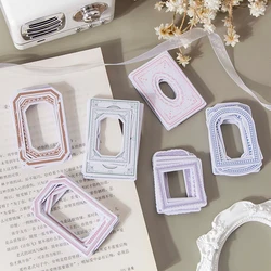 Yoofun 30pcs/pack Frame  Deco Stickers  for Scrapbooking Collage Junk Journal Accessories Aesthetic Label Material Paper