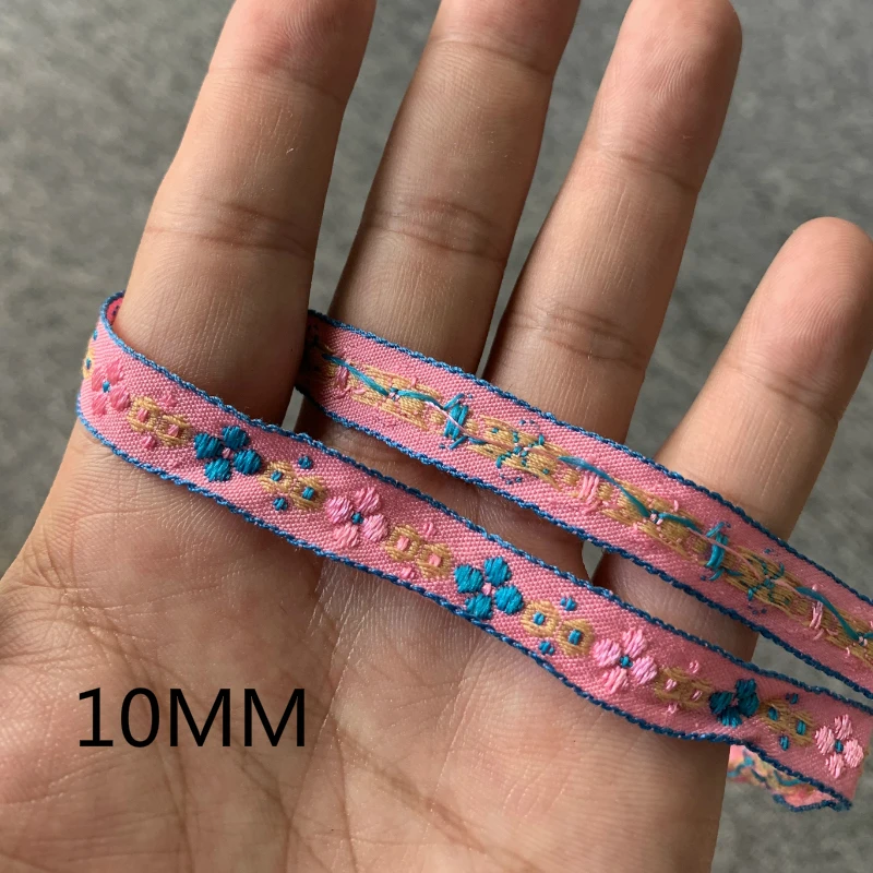 3YARD 3/8 INCH 9-11 MILLIMETRI Etnico Ricamato Jacquard Nastri Trim FAI DA TE Per La Decorazione Artigianato Abbigliamento Da Cucire Copricapi