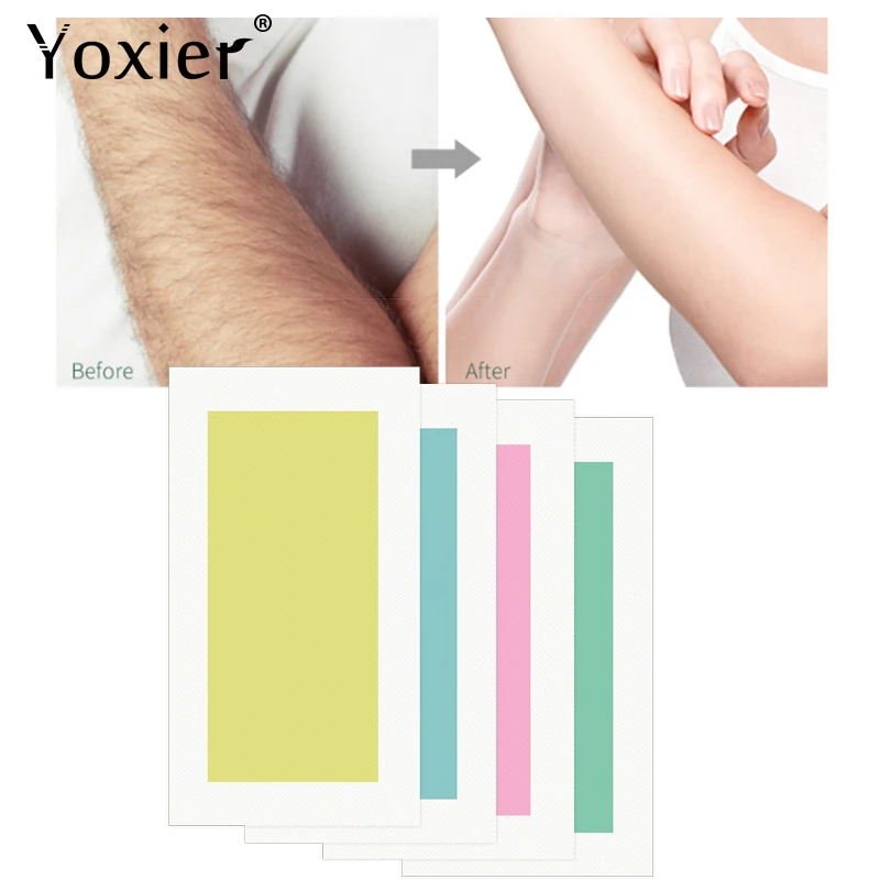 Yoxier Hair Removal Wax Paper Skin Care Natural Beeswax Body Professional Hair Remover Glue Body Beauty Tool 20pcs=10sheets