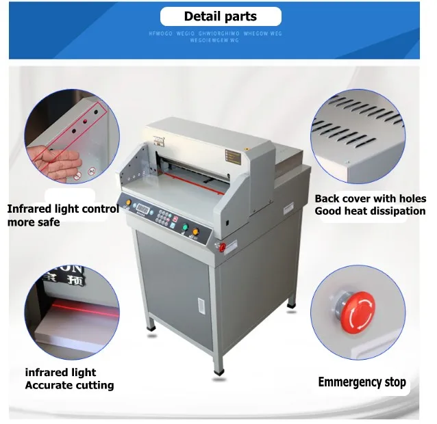 Guillotine Stack Paper Cutting Machine Cutter 460mm 6cm Thickness