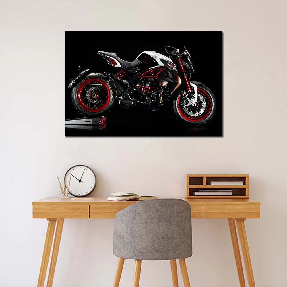 Decorative Canvas Paintings Mv Agusta Brutale Dragster RR Motorcycle Posters and Prints Wall Art For Room Decor