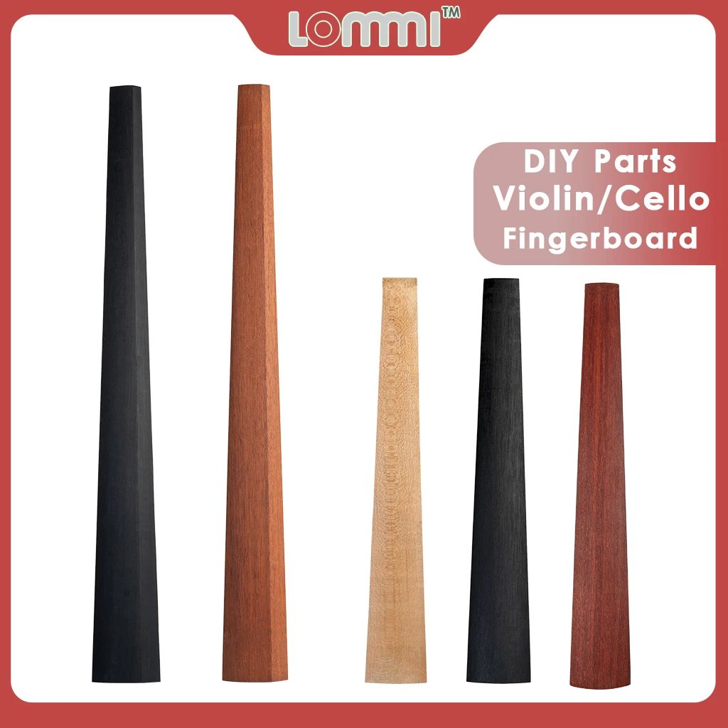 

LOMMI 4/4 Violin/Cello Fingerboard Maple/Rosewood/Ebony Unfinished Fiddle Fretboard DIY Parts Replacement