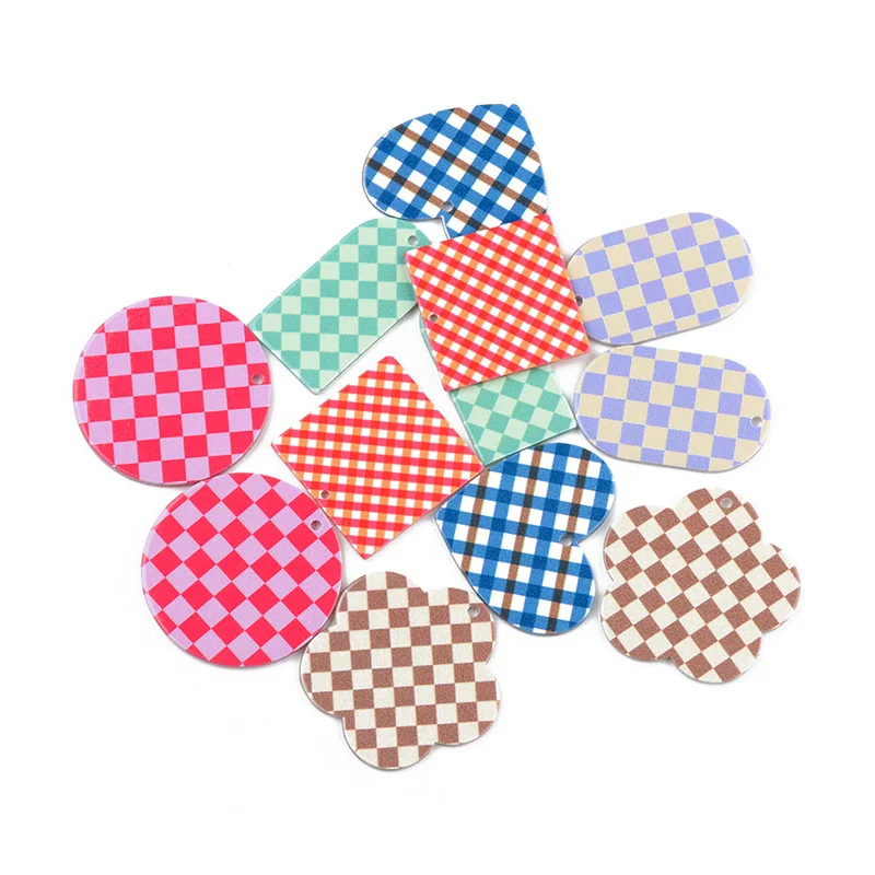 10PCS linea di stile di lusso amore fiore quadrato orecchini fatti a mano connettori ciondolo fai da te risultati dei gioielli componenti Charms