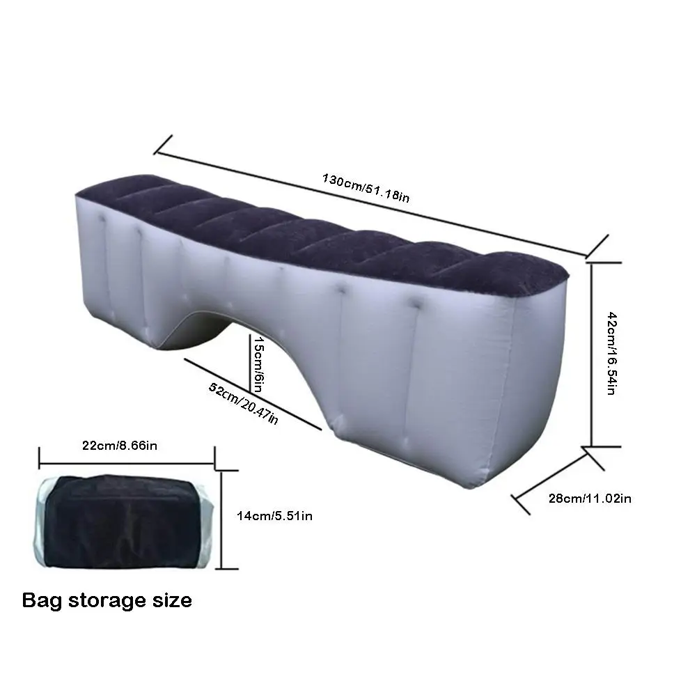 Car Inflatable Mattress Universal Rear Seat Kids Foot Gap Cushion Inflatable Bed Car Air Cushion Mat Travel Camping Accessoies