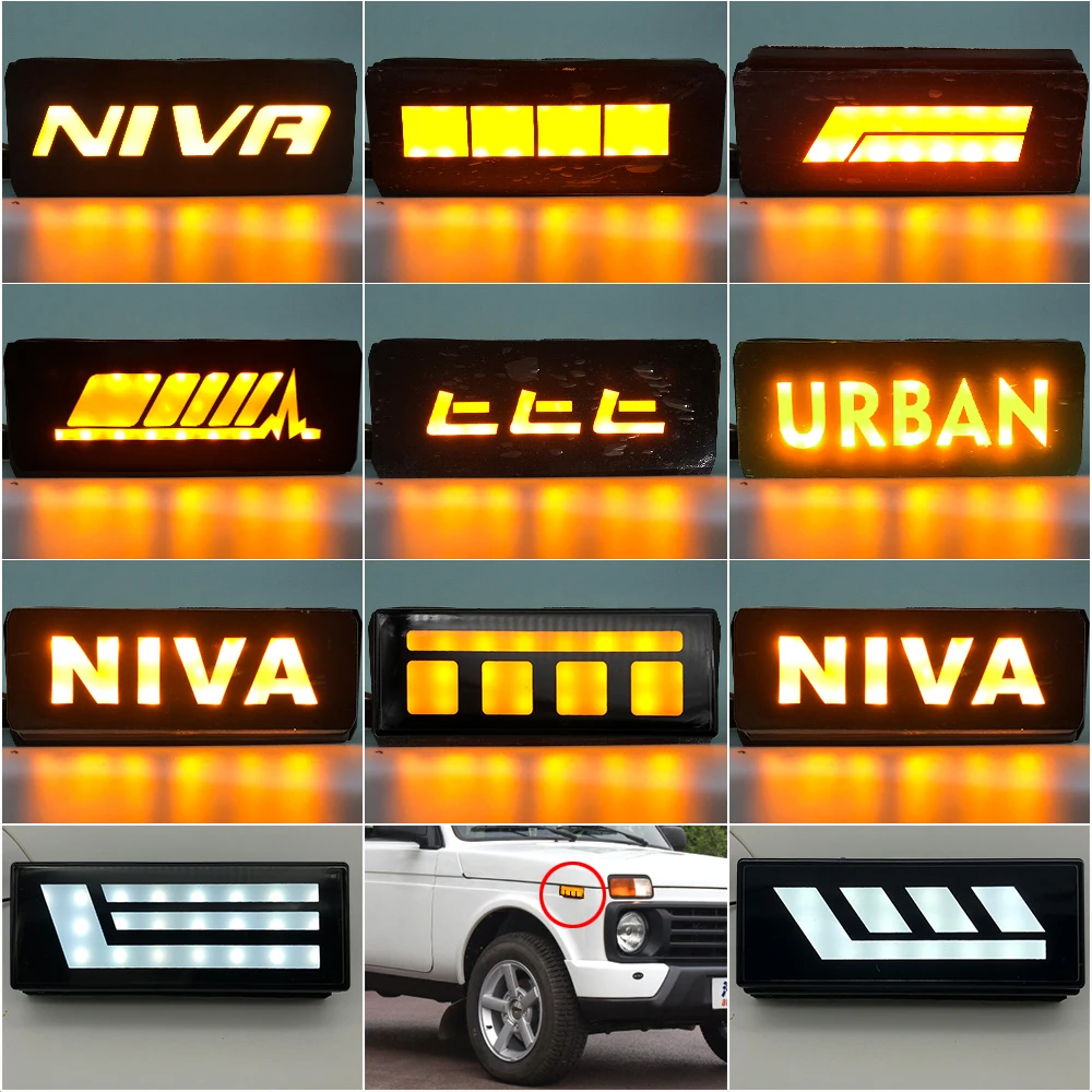 2X Amber LED Side Marker Light Repeater Indicator Lamp For Lada Niva 4x4 1995 New Side Mark