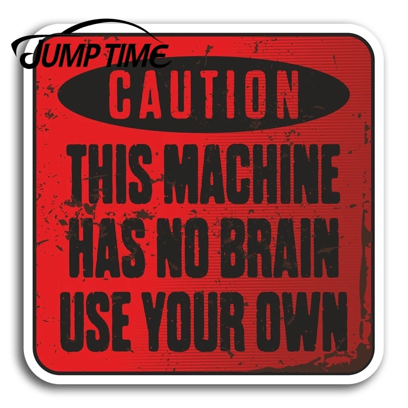 Jump Time for Caution Machine Vinyl Stickers Sticker Laptop Luggage Gift Car Decal Window Wiper Trunk Car Styling