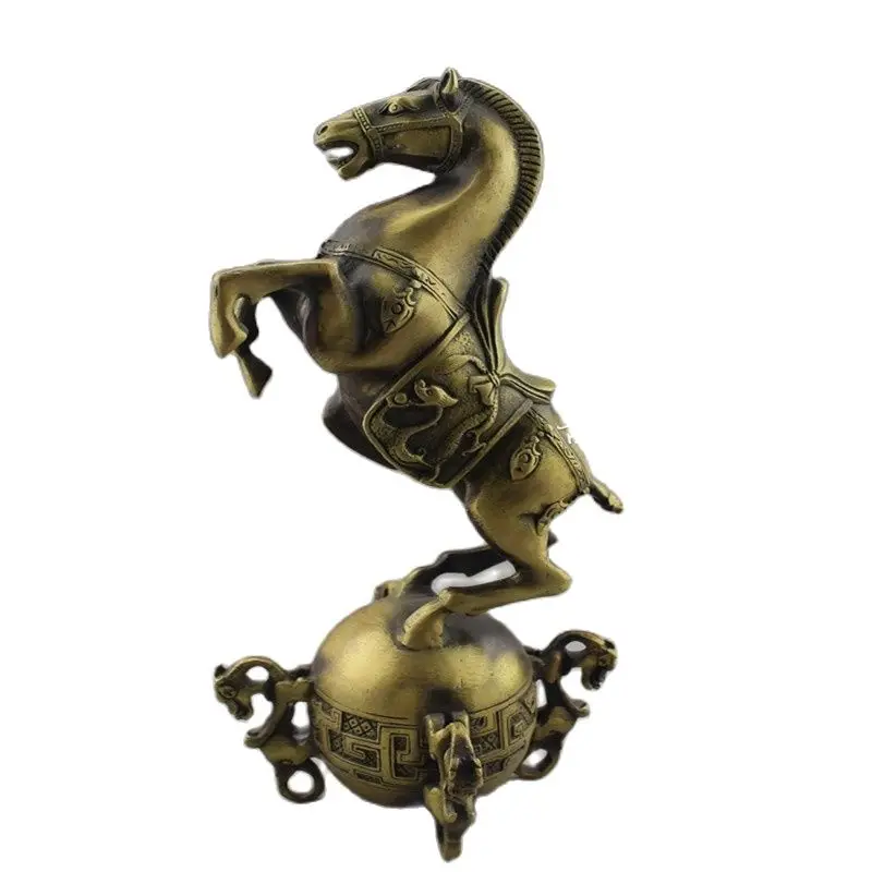 

China Old Bronze Fengshui Decoration Qiankun Horse