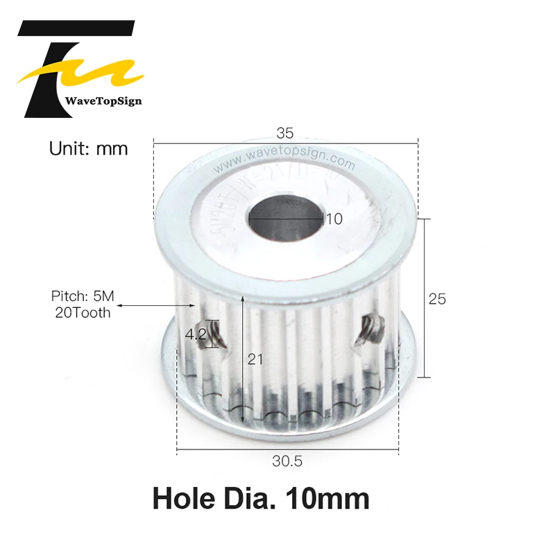 Puleggia dentata Ruota sincrona HTD 5M Puleggia dentata Foro 6-12mm Larghezza 11/16mm per macchina per incisione e taglio laser CO2 fai da te