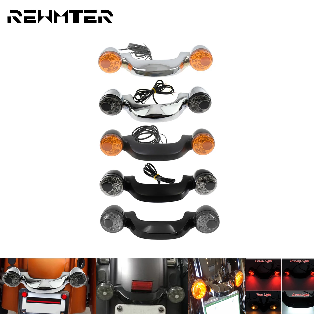 Motocyklowa listwa LED tylnych kierunkowskazów i światła stop do Harley Touring Street Road Glide CVO Custom FLHX FLTRU FLTRX 2010-2025