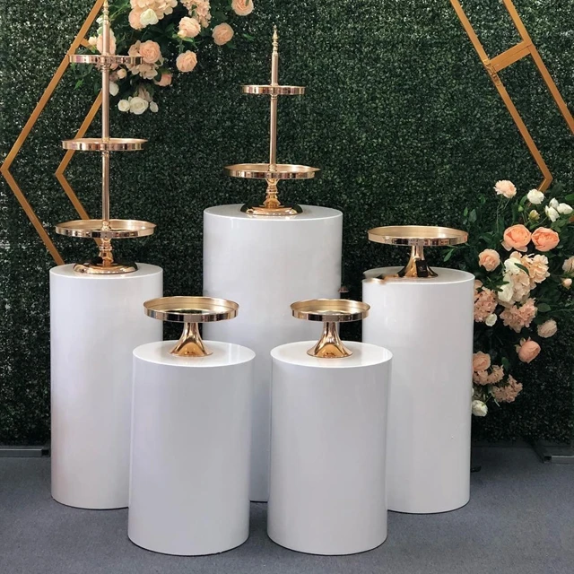 

5pcs/set)Wedding Stage Decoration Cake Stand Pedestal Wedding Display Plinth yudao601