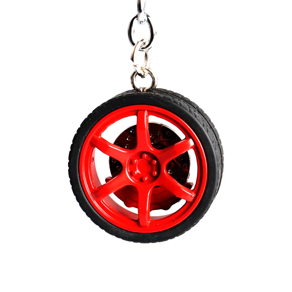 RIM wheel keychain Car wheel Nos Turbo keychain key ring metal with Aluminum Brake discs Keyfob for TE37 TOYOTA style