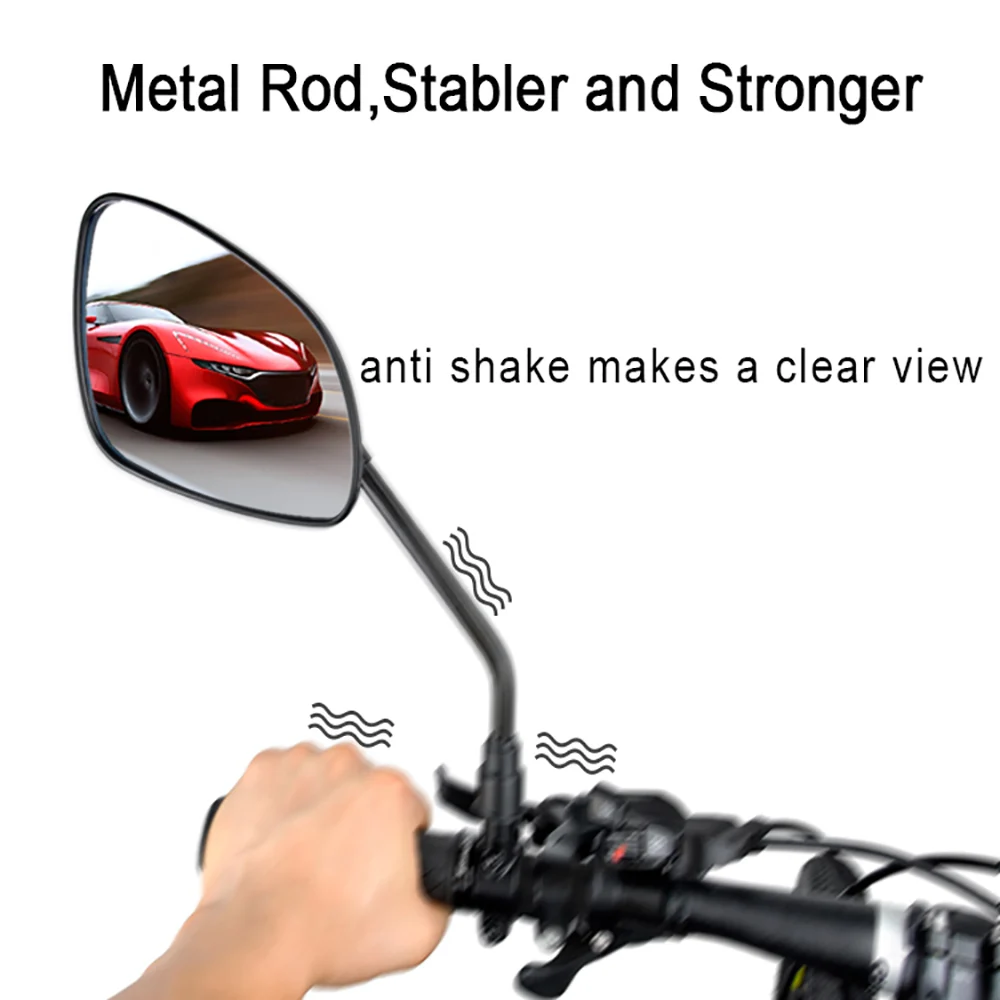 Bicycle Rear View Mirror Cycling Clear Widen Range Back Sight Rearview Reflector Metal Anti-Shack Adjustable Handlebar Mirror