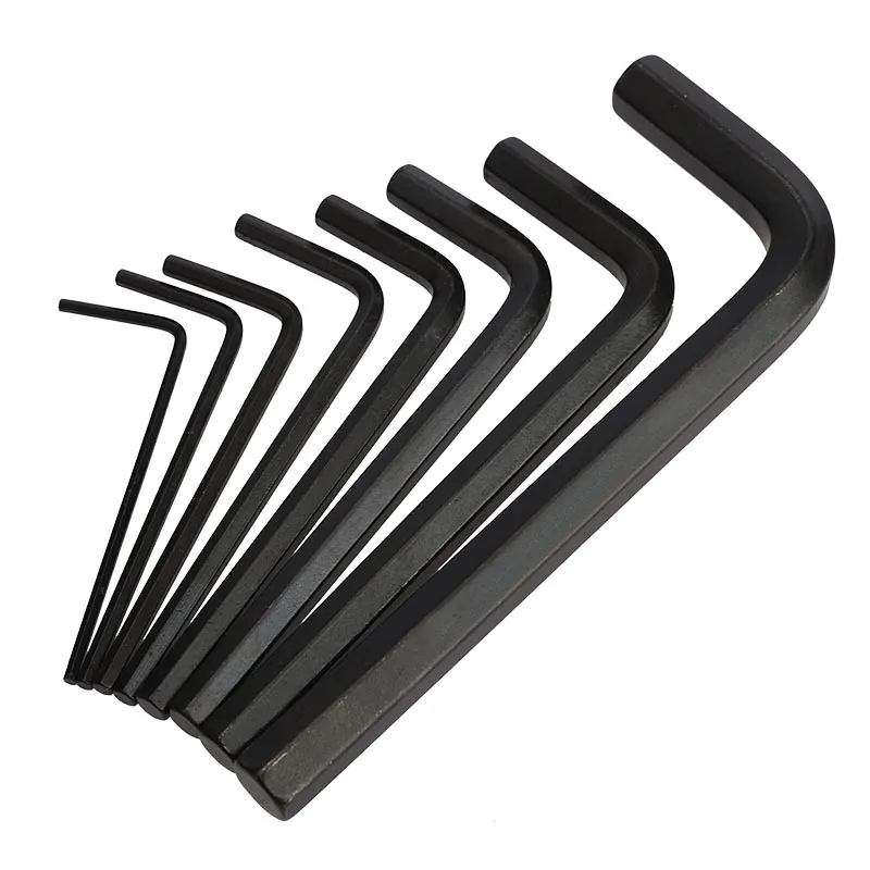 10-50pcs  M0.7 M0.9 M1.27 M1.5 M2-M17 L Shaped Hex Keys Allen Key Wrench  Black  Single Flat-head Hexagonal Screwdriver
