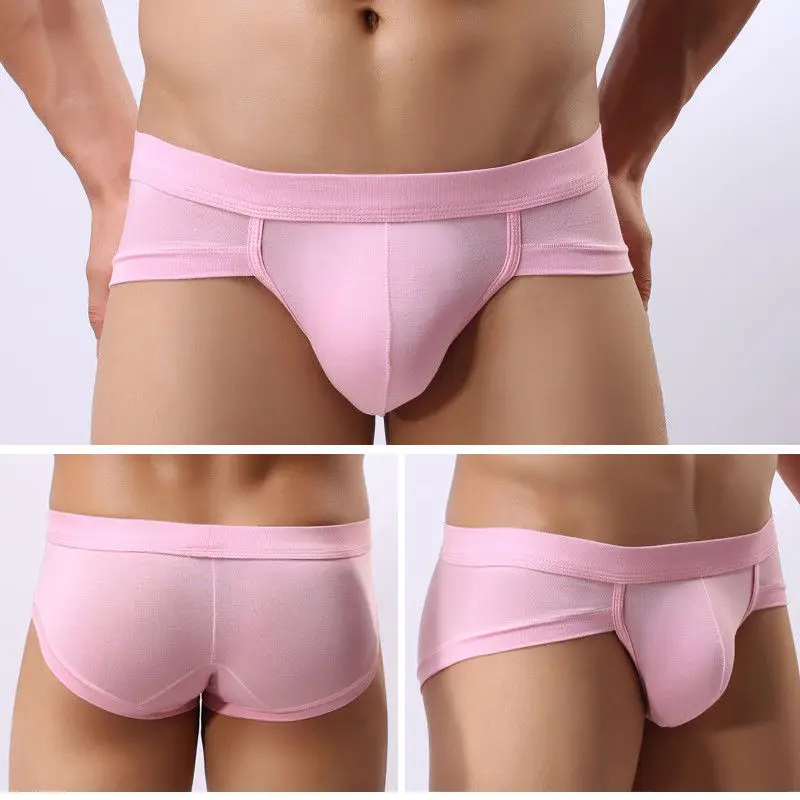 New Fashion Mens Seamless Low Waist Briefs Short Pants Thongs Underwear Simple And Comfortable Underpants