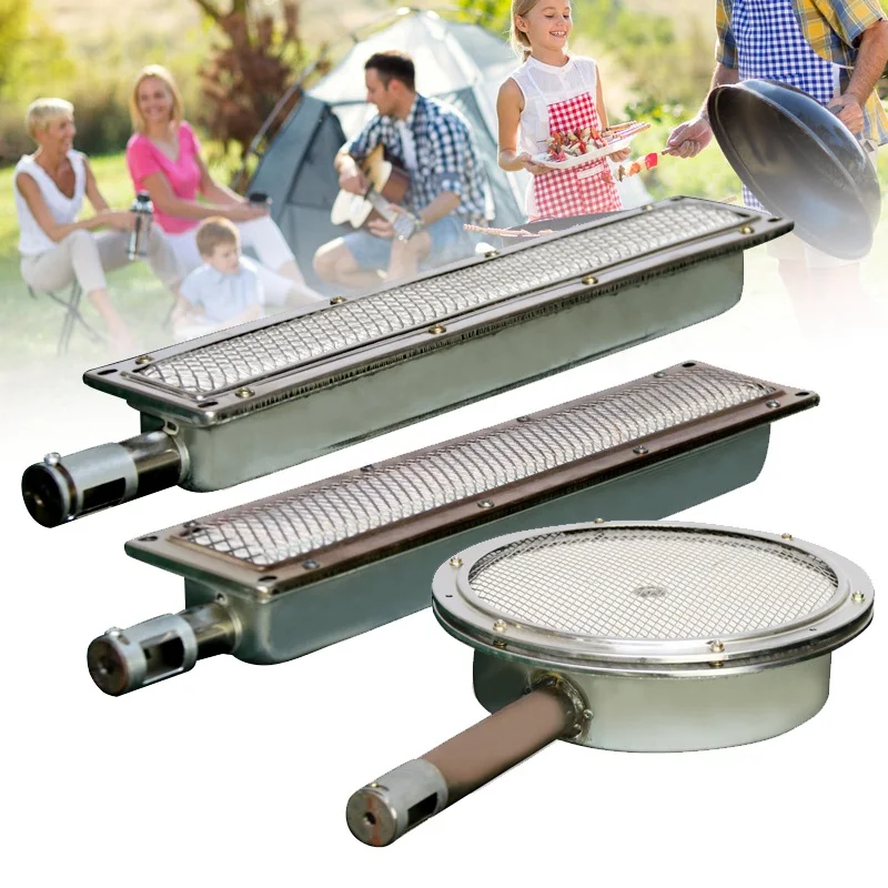 Metal Ceramic BBQ Barbecues Infrared Burner Barbecue Gas Grill Ceramic Heater Outdoor Cooking 440*95*5mm 410*80mm 310mm