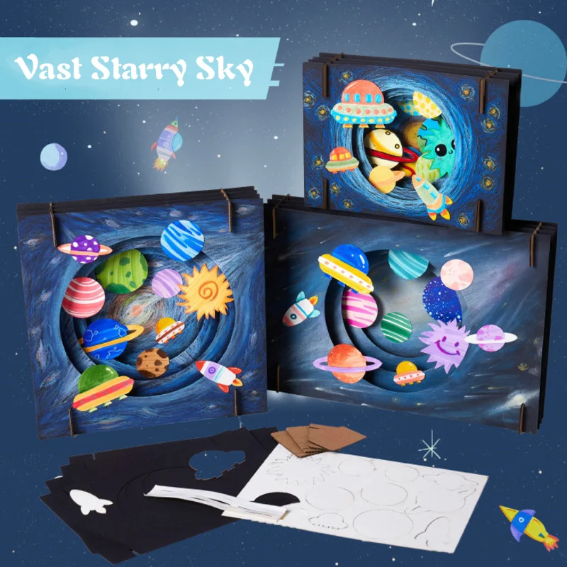 DIY Vast Starry Sky Craft Toys For Children Creative Handmade Educational Arts And Crafts For Kids Interactive Educational Toys