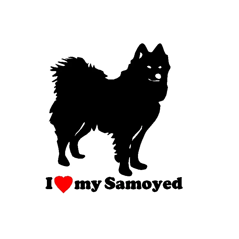 "Kocham mój Samoyed" naklejka winylowa Die Cut Sammy zwierząt pies naklejki do dekoracji samochodu — zdjęcie 2