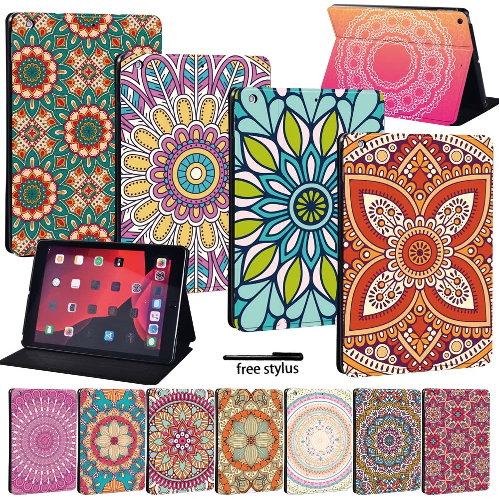 For Apple Ipad 8 2020 8th 10.2 Inch Generation PU Leather Foldable Anti-fall Case Stand Tablet Protective Shell Cover