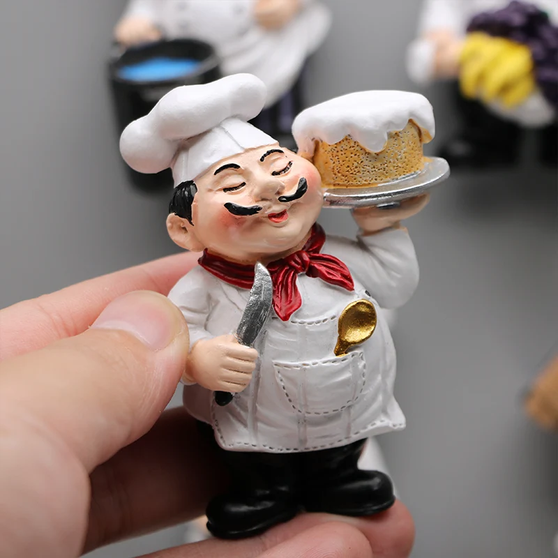 Restaurant Chef refrigerator pasted bread Master 3D fridge magnet magnetic refrigerator pasted hand-made collection Great Chefs