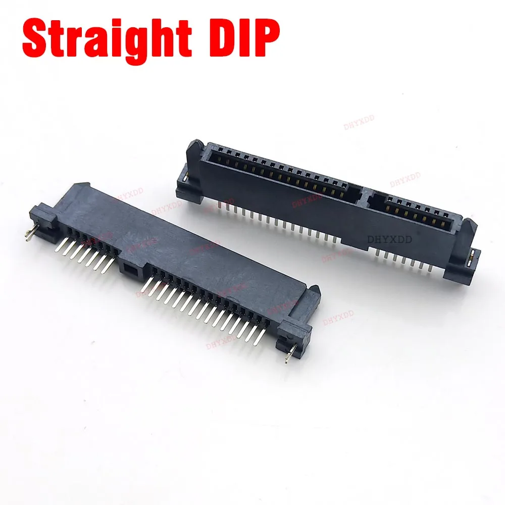 5pcs SATA 7+15 Pin 22 Pin Straight DIP Female Hard Drive HDD Connector Adapter