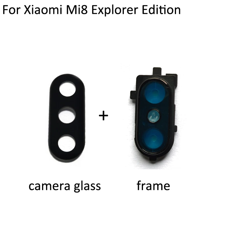 

For Xiaomi Mi8 Explorer Edition Rear Back Camera Glass Lens +Camera Cover Circle Housing Parts For Xiaomi Mi8