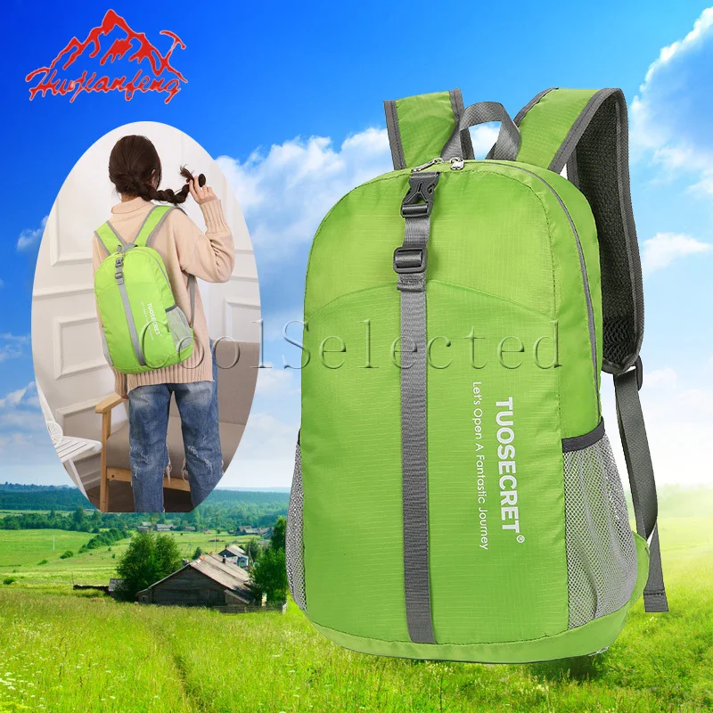 Portable Waterproof mini Folding backpacks Outdoor Sports bag Travel Camping Daily Backpacks Travel Women small backpack