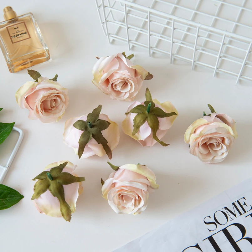 5/10 Stück Künstliche Blumen Wanddekoration Seidenrosen Günstig Großhandel Geschenk Heimdekoration Hochzeitskranz Brautstrauß DIY Geschenke Süßigkeiten – Detail 2
