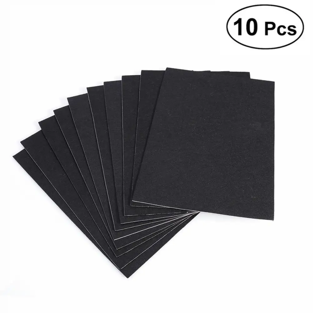 10 Sheets Black papel fieltro Self-adhesive Felt Sheets Multi-purpose for Art and Craft Making