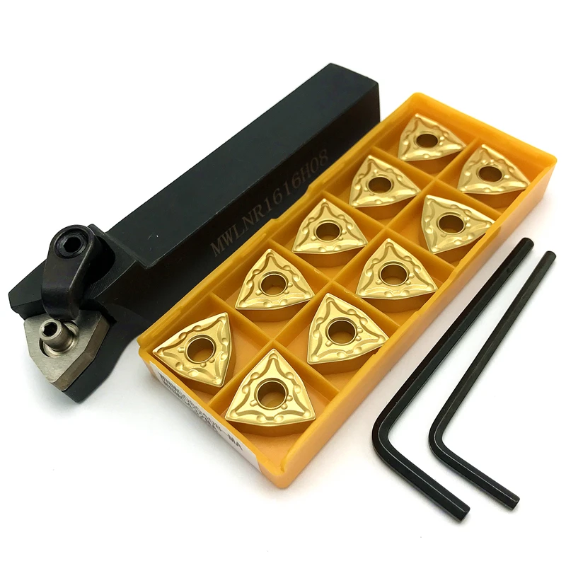 MWLNR1616H08 MWLNR2020K8 MWLNR2525M08 MWLNR3232P08 portaherramientas de torneado externo inserto de carburo WNMG 080404 WNMG 080408 Herramienta